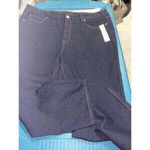 New Tahari Hannah Mid Rise Capri Jeans Dark Wash 18W